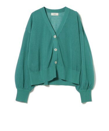 シアー Vネック ニットカーディガン