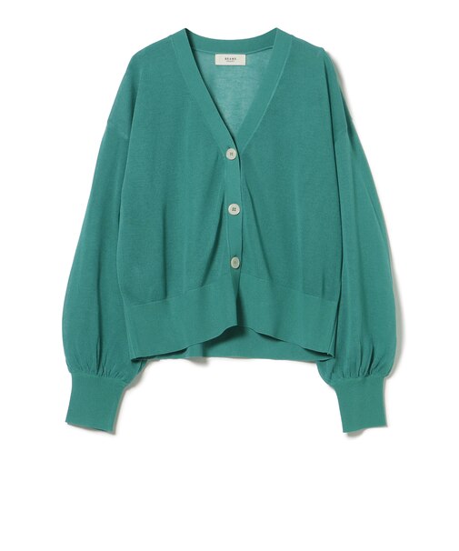 シアー Vネック ニットカーディガン