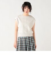 後ろジップ裏毛プルオーバー