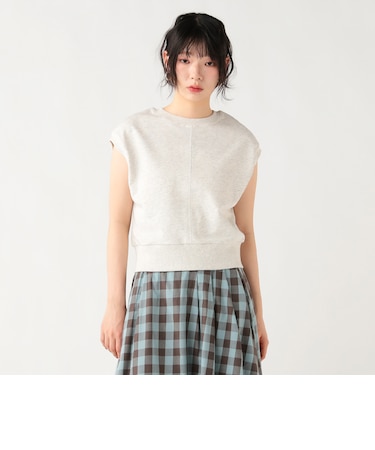 後ろジップ裏毛プルオーバー