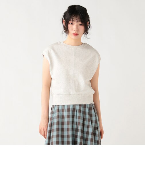 後ろジップ裏毛プルオーバー