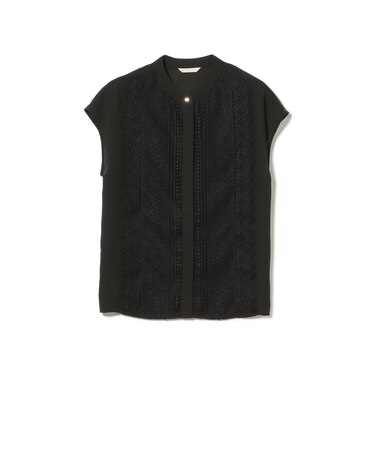 フロント レース フレンチ ブラウス