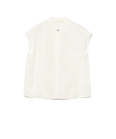 フロント レース フレンチ ブラウス