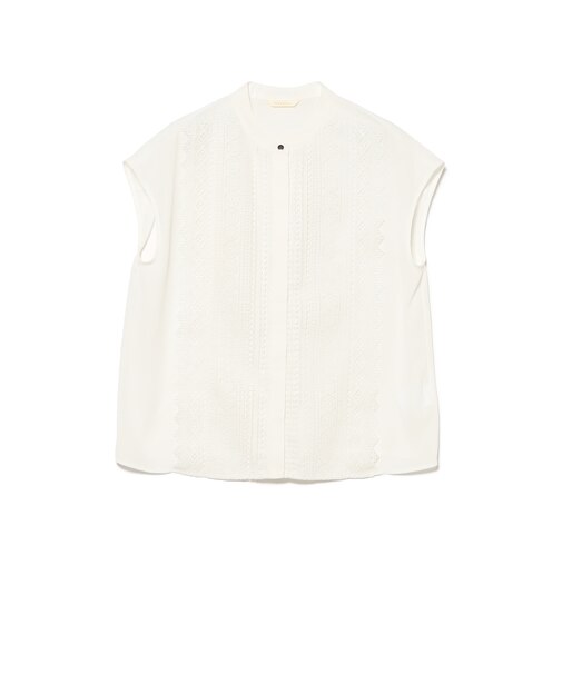 フロント レース フレンチ ブラウス