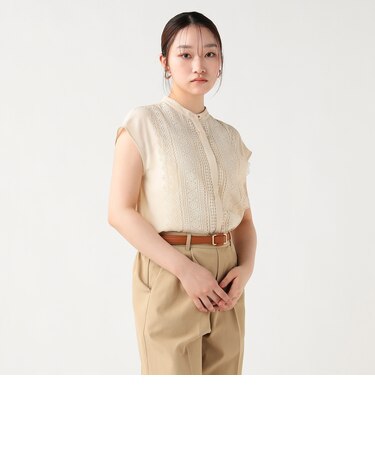 フロント レース フレンチ ブラウス