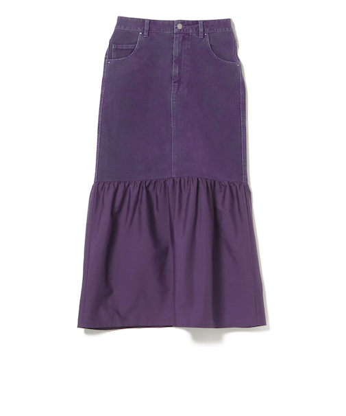 フロッキー デニム 切り替え スカート