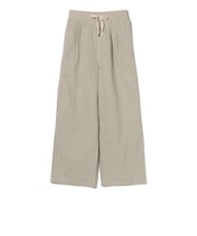 麻混 タック イージー パンツ