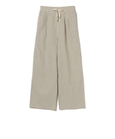 麻混 タック イージー パンツ