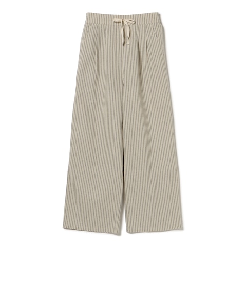 麻混 タック イージー パンツ