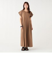 タック フレア ロング ワンピース