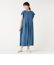 タック フレア ロング ワンピース