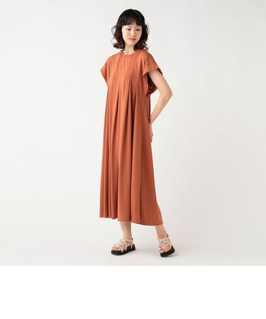 タック フレア ロング ワンピース