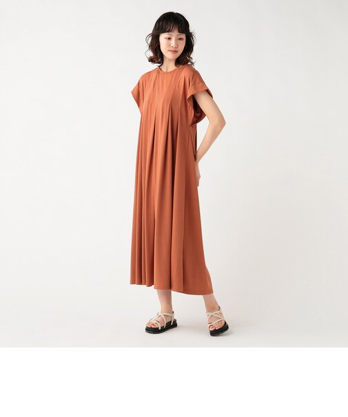 タック フレア ロング ワンピース