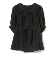 2WAY シャーリング リボンブラウス