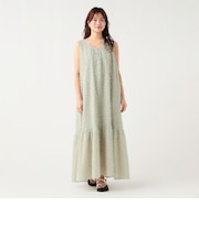 バック リボン ジャカード ワンピース