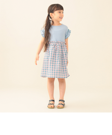 ワッフル 切り替え ワンピース 2026SS（90～140cm）