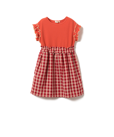 ワッフル 切り替え ワンピース 2026SS(90~140cm)