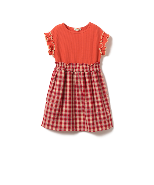 ワッフル 切り替え ワンピース 2026SS(90~140cm)