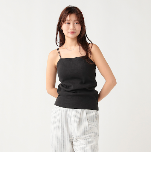 ダブルストラップ カップ付き キャミソール