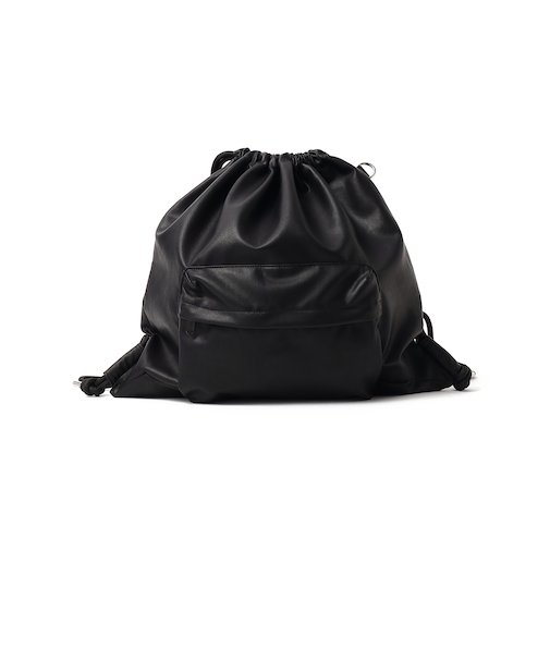 フェイクレザー ナップサック