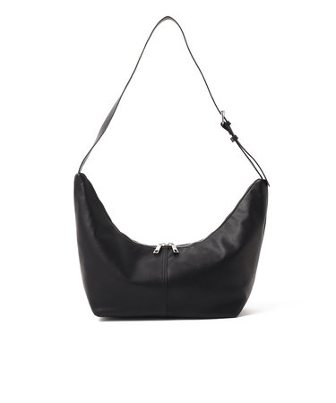 ハーフムーン フェイクレザー ショルダーバッグ