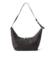 ハーフムーン フェイクレザー ショルダーバッグ