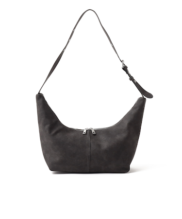 ハーフムーン フェイクレザー ショルダーバッグ