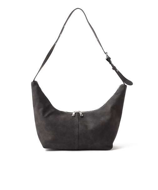 ハーフムーン フェイクレザー ショルダーバッグ