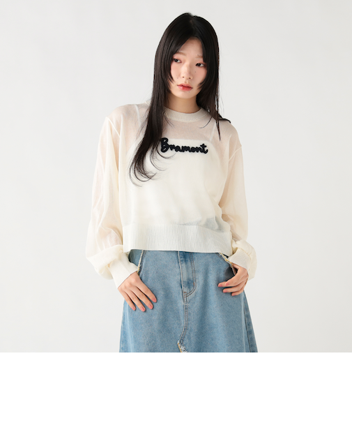 サガラロゴ シアーニット プルオーバー