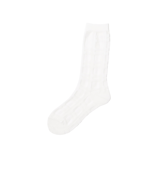 シアー チェック ソックス