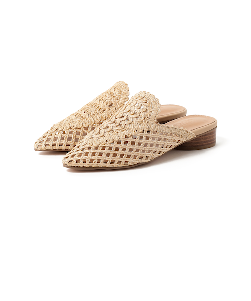 レース編み ミュール サンダル