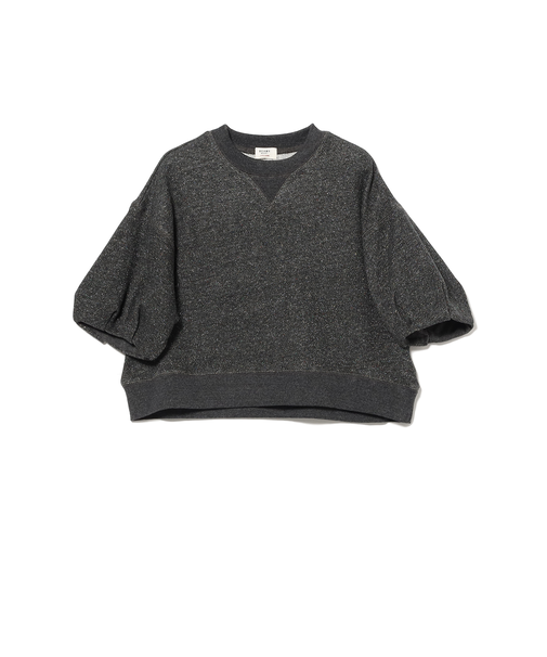 ラメ裏毛 袖バルーン プルオーバー