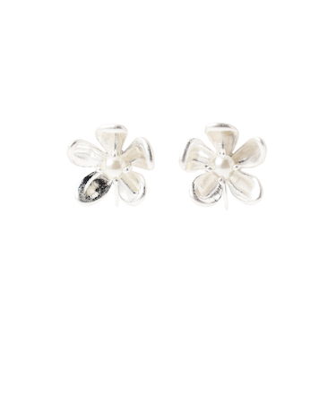 メタルフラワー イヤリング