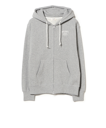 スマイル 刺繍 ジップパーカー