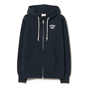 スマイル 刺繍 ジップパーカー