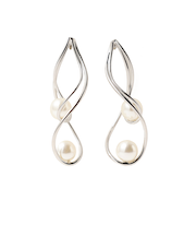 フェイクパール 細ライン ピアス