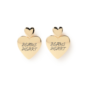 ハートモチーフ ロゴ入り ピアス