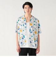 プリント オープンカラー シャツ