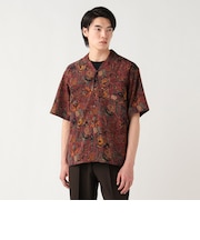 プリント オープンカラー シャツ