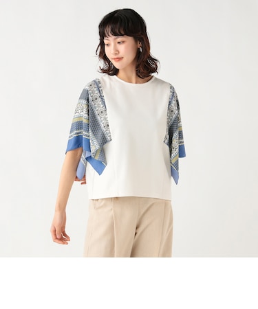 袖 スカーフ プルオーバー