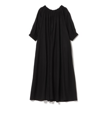 麻混 オフショルダー ワンピース