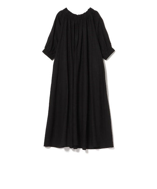 麻混 オフショルダー ワンピース