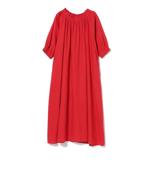 麻混 オフショルダー ワンピース