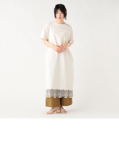 裾 スカラレース ワンピース