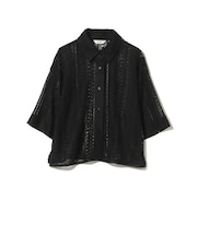 レース クロップド シャツ