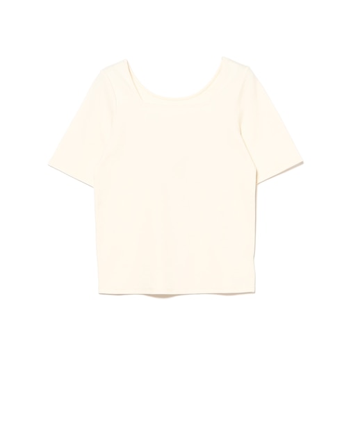 メタルチャーム スクエアネック Tシャツ