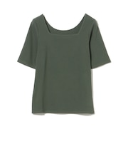 メタルチャーム スクエアネック Tシャツ