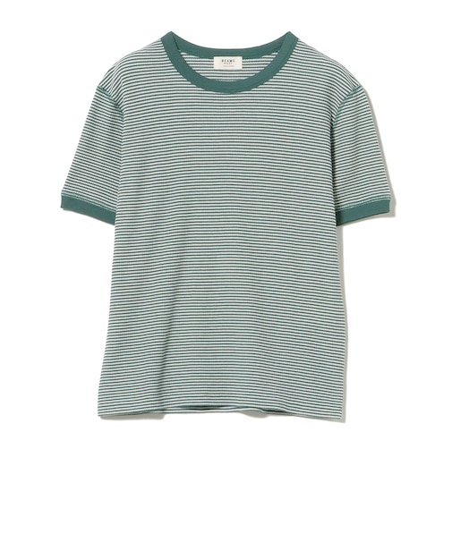 ワッフル ボーダー プルオーバー