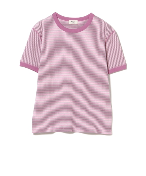 ワッフル ボーダー プルオーバー