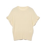 袖フリルニット プルオーバー